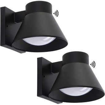 2 Pack LED Outdoor Wall Light Fixtures, Outdoor Wall Lantern, Exterior Waterproof Wall Sconce Light Fixtures, Black Front Porch Lights Wall Mount Lighting